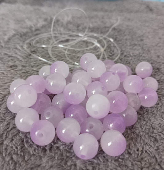 BEDASBANG Beads for making jewellery glaze beads with holes jade round beads diy beading accessories bracelet beads handmade weaving threading beads