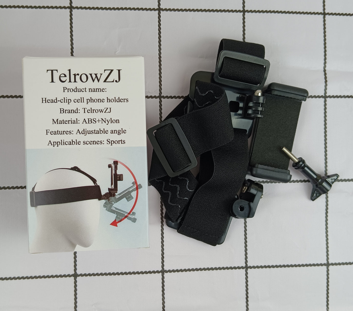 TelrowZJ Head-clip cell phone holders First View Shooting Cell Phone Holder Head Mounted Cell Phone Shooting Holder Sports Camera Fishing Driving Live Streaming