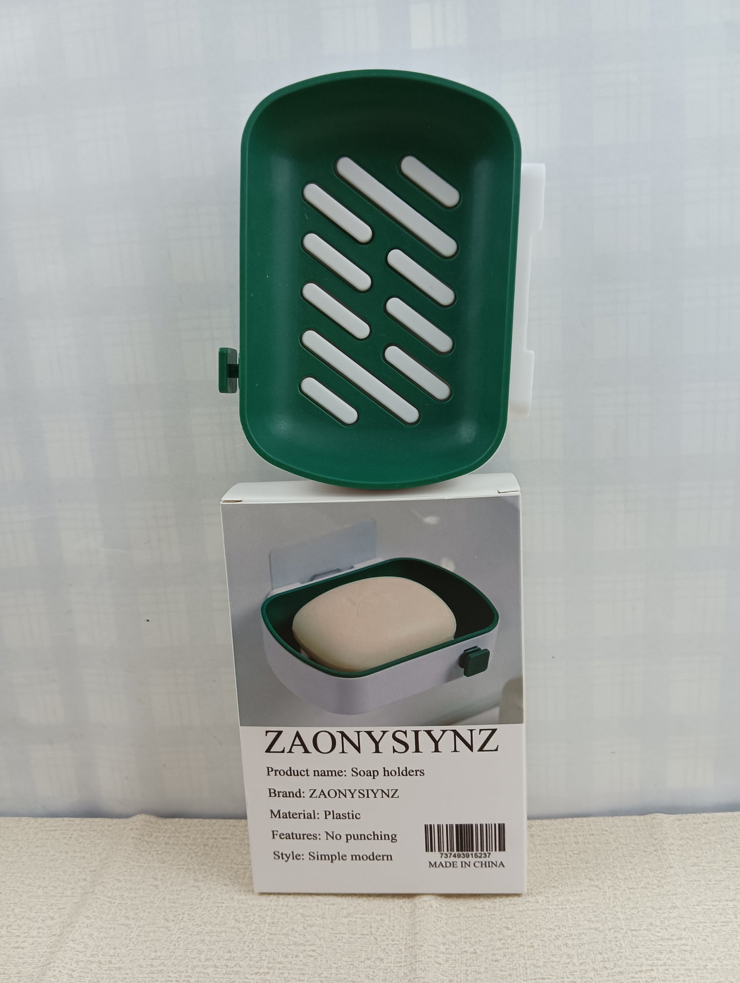 ZAONYSIYNZ Soap holders and boxes no-punch soap box double drain large wall mounted soap box bathroom soap box soap holder